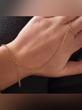 14k Gold Delicate Gold Chain Bracelet - Women's Jewelry